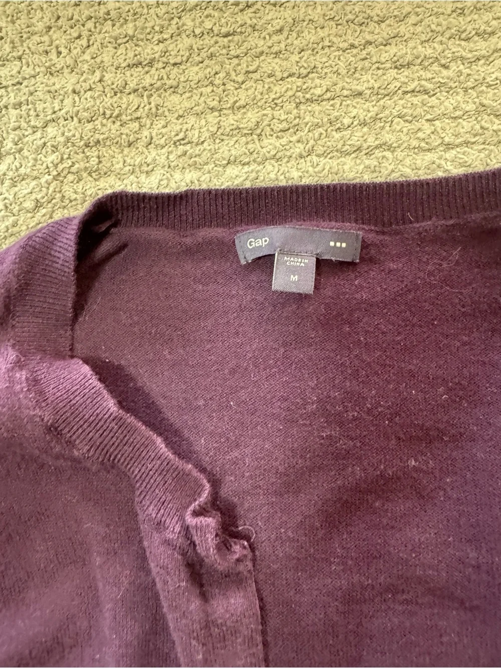 GAP Deep Purple Button-Up Cardigan
